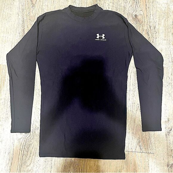 Under Armour Black Long Sleeve HeatGear Therm Long Sleeve Top Size Large - Picture 1 of 7